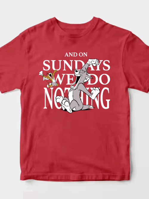 Tom and Jerry Lazy Sunday Chill Unisex T-Shirt
