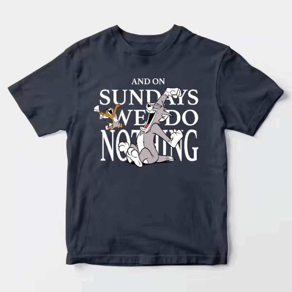 Tom and Jerry Lazy Sunday Chill Unisex T-Shirt Tom and Jerry Lazy Sunday Chill Unisex T-Shirt