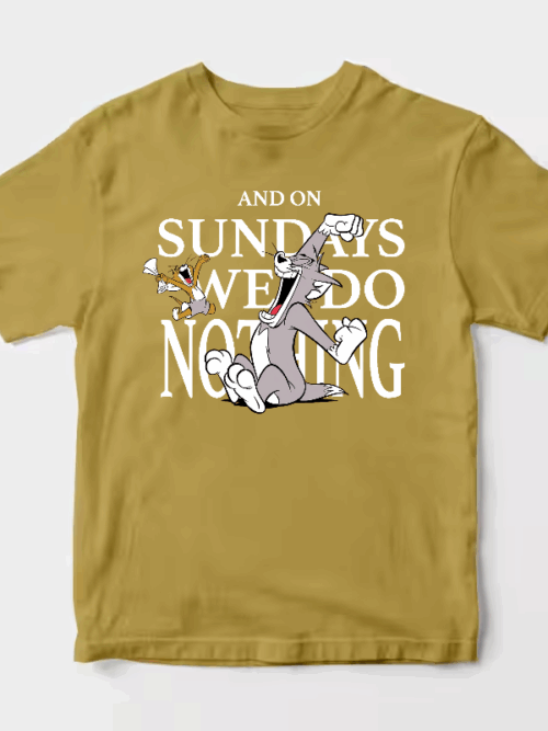 Tom and Jerry Lazy Sunday Chill Unisex T-Shirt