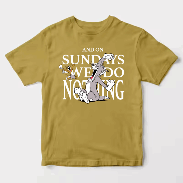 Tom and Jerry Lazy Sunday Chill Unisex T-Shirt Tom and Jerry Lazy Sunday Chill Unisex T-Shirt