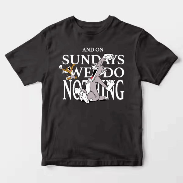 Tom and Jerry Lazy Sunday Chill Unisex T-Shirt Tom and Jerry Lazy Sunday Chill Unisex T-Shirt