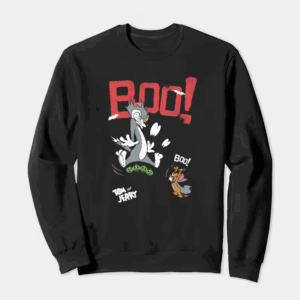 Tom Jerry Spooky Chase Halloween Crewneck Sweatshirt