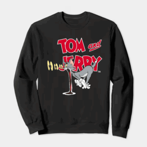 Tom Shocked Face Classic Tom and Jerry Crewneck Sweatshirt
