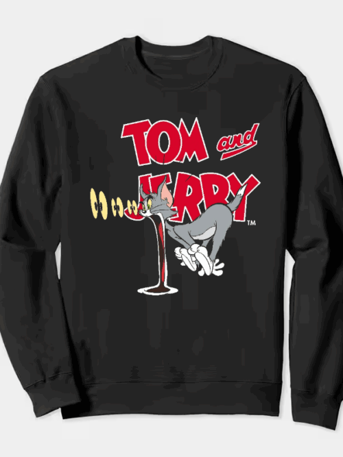 Tom Shocked Face Classic Tom and Jerry Crewneck Sweatshirt