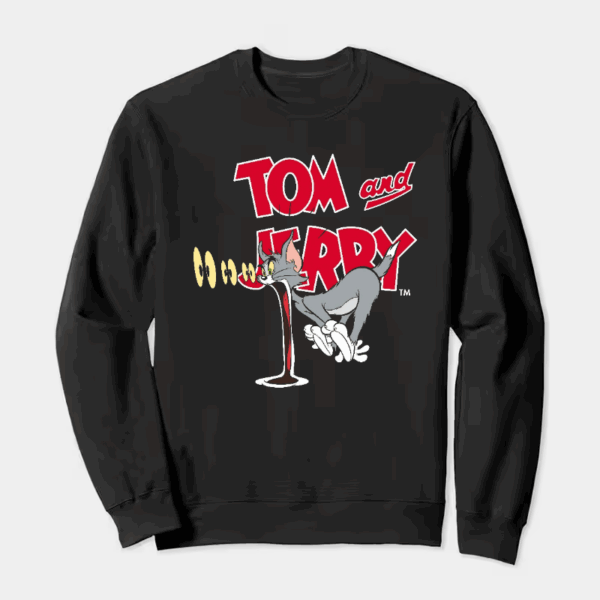 Tom Shocked Face Classic Tom and Jerry Crewneck Sweatshirt