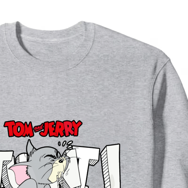 Tom Vs Jerry Slurpy Milk Battle Retro Crewneck Sweatshirt