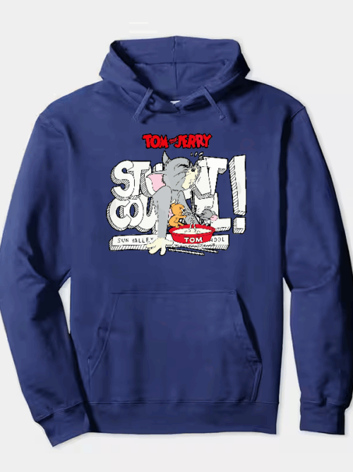 Tom Vs Jerry Slurpy Milk Battle Retro Hoodie