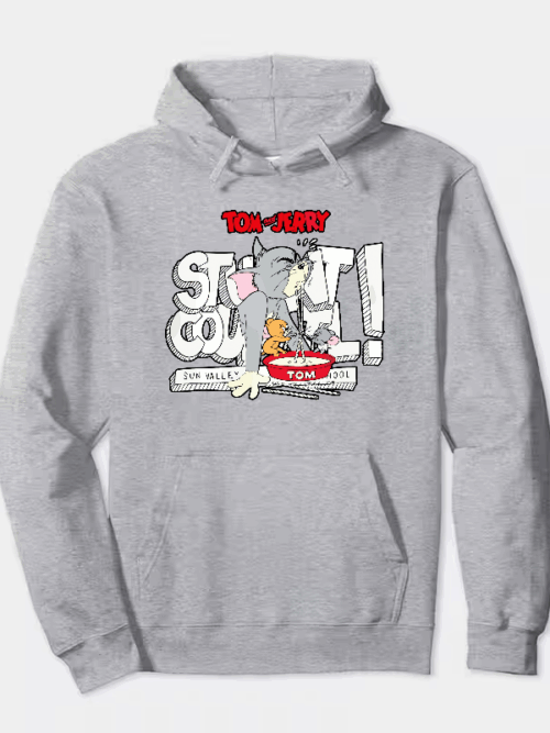 Tom Vs Jerry Slurpy Milk Battle Retro Hoodie