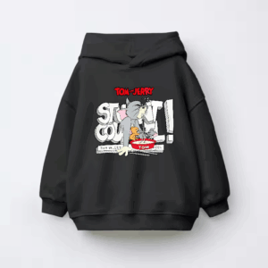 Tom Vs Jerry Slurpy Milk Battle Retro Kids Hoodie