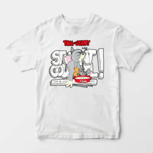 Tom Vs Jerry Slurpy Milk Battle Retro Unisex T-Shirt