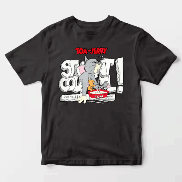 Tom Vs Jerry Slurpy Milk Battle Retro Unisex T-Shirt