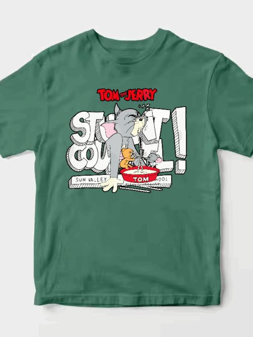 Tom Vs Jerry Slurpy Milk Battle Retro Unisex T-Shirt