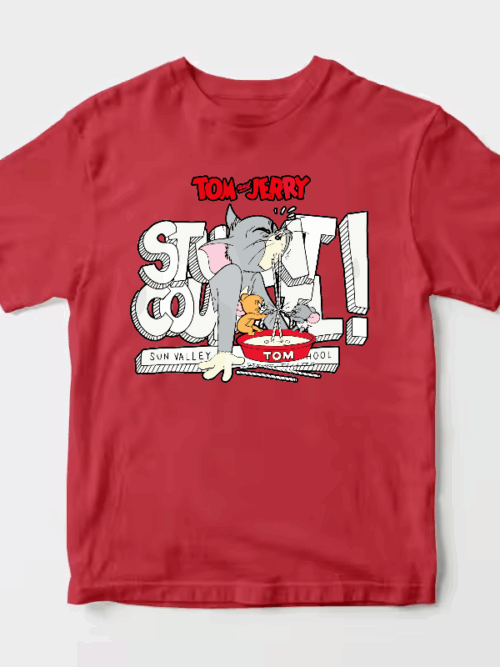 Tom Vs Jerry Slurpy Milk Battle Retro Unisex T-Shirt