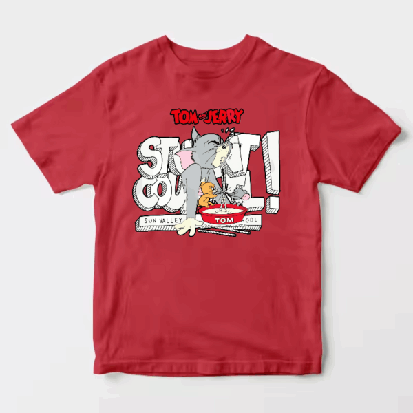 Tom Vs Jerry Slurpy Milk Battle Retro Unisex T-Shirt