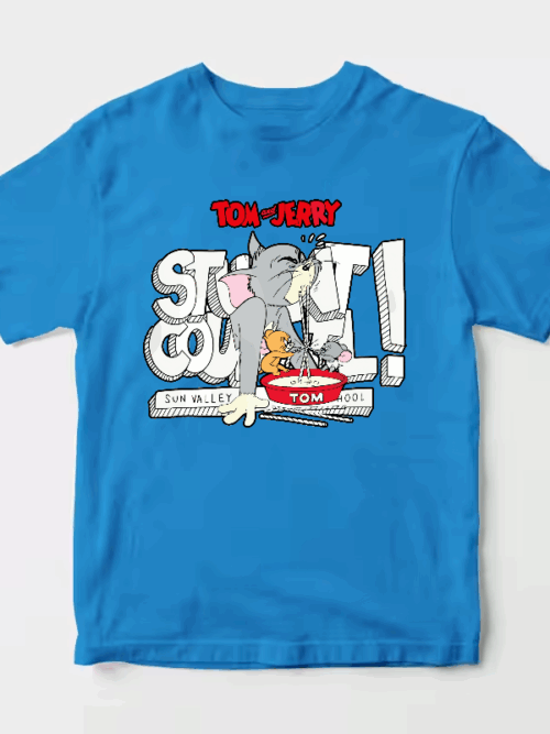 Tom Vs Jerry Slurpy Milk Battle Retro Unisex T-Shirt