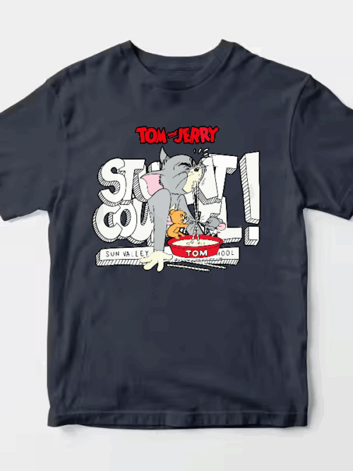 Tom Vs Jerry Slurpy Milk Battle Retro Unisex T-Shirt
