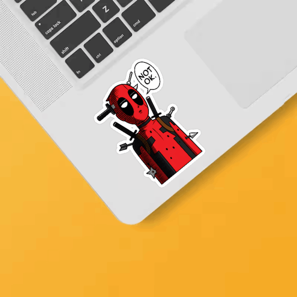Totally Not Okay Deadpool Edition Sticker