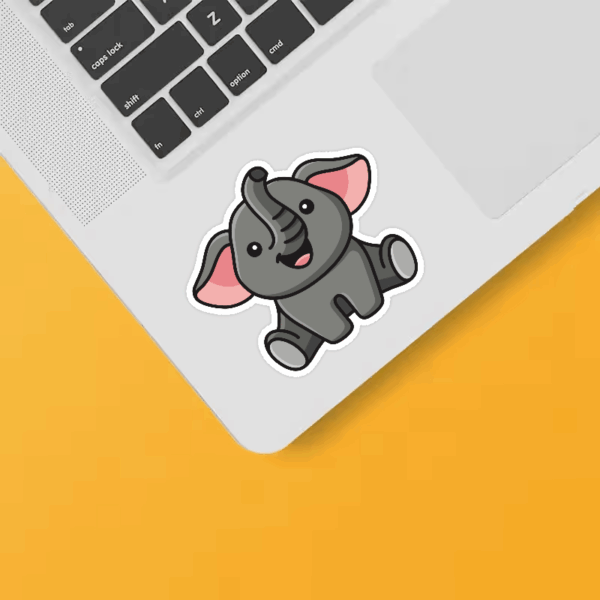 Tranquil Wanderer Baby Elephant Sticker Tranquil Wanderer Baby Elephant Sticker