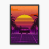 Tropical Sunset Chill Retro Wave Summer Aesthetic Poster