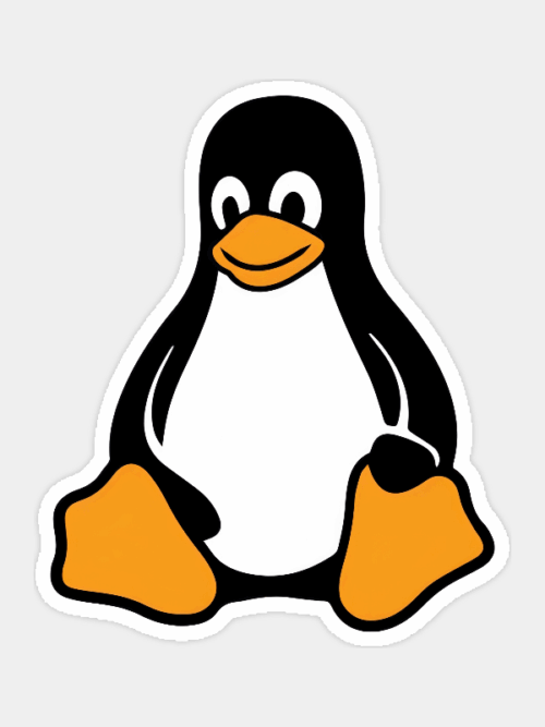 Tux the Penguin Linux Forever Sticker