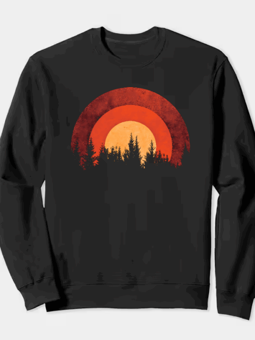 Twilight Pines Sunset Crewneck Sweatshirt