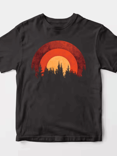 Twilight Pines Sunset Unisex T-Shirt