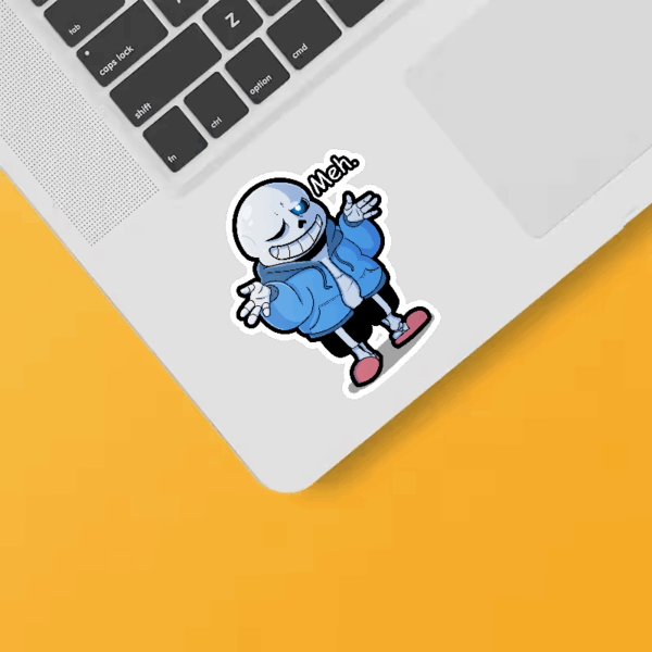 Undertale Sans Meh Expression Sticker Sticker