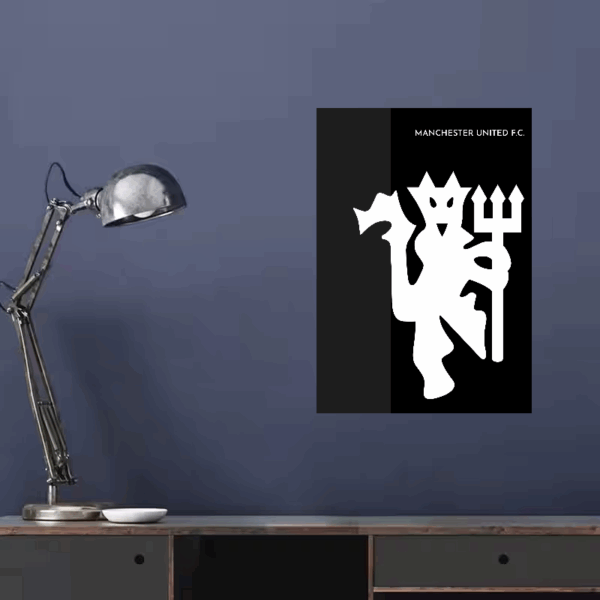 United in Black Manchester United Poster
