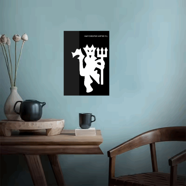 United in Black Manchester United Poster