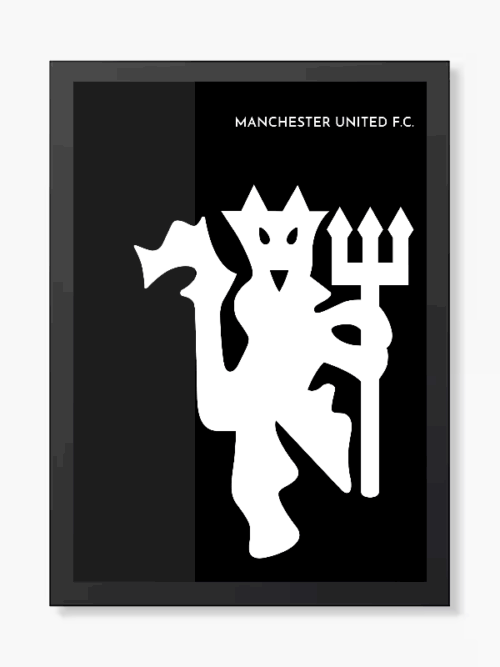 United in Black Manchester United Poster