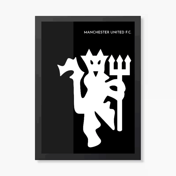 United in Black Manchester United Poster