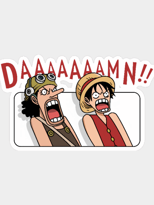 Ussopp and Luffy Shock Mode Sticker