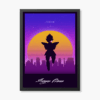 Vegeta Saiyan Royalty Neon Dragon Ball Tribute Poster