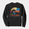 Visit Arrakis Vintage Distressed Sci Fi Desert Crewneck Sweatshirt