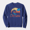 Visit Arrakis Vintage Distressed Sci Fi Desert Crewneck Sweatshirt