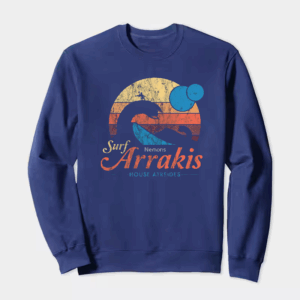 Visit Arrakis Vintage Distressed Sci Fi Desert Crewneck Sweatshirt