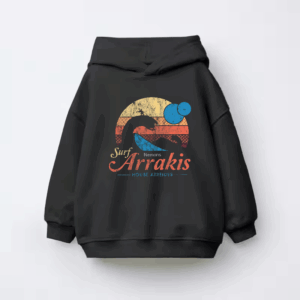 Visit Arrakis Vintage Distressed Sci Fi Desert Kids Hoodie