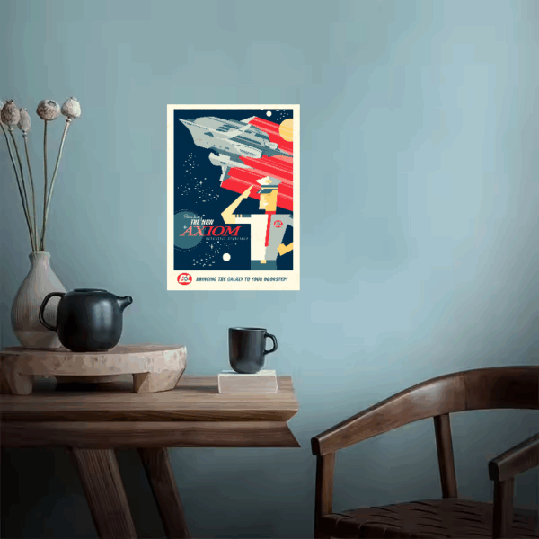 Wall-E New Axiom Retro Voyage Poster Poster