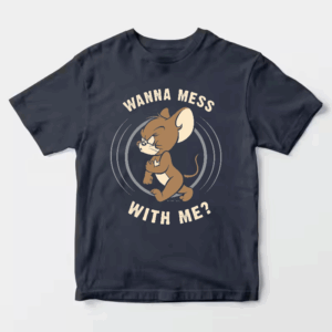 Wanna Mess With Me Angry Jerry Cartoon Unisex T-Shirt