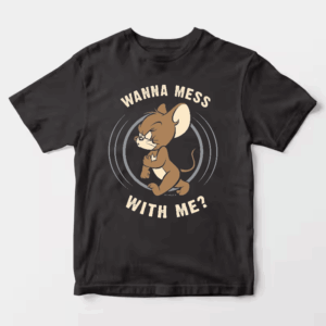 Wanna Mess With Me Angry Jerry Cartoon Unisex T-Shirt