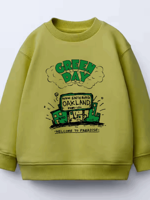 Welcome to Paradise Oakland Green Day Grunge Crewneck Sweatshirt