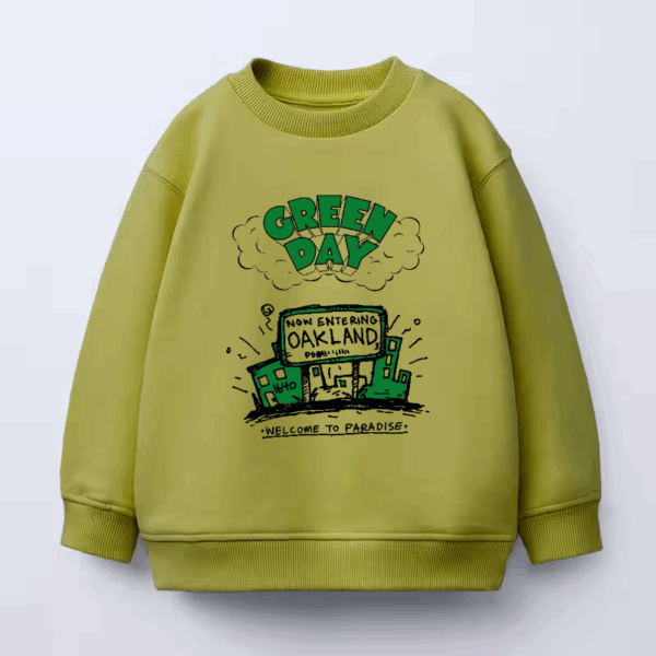 Welcome to Paradise Oakland Green Day Grunge Crewneck Sweatshirt