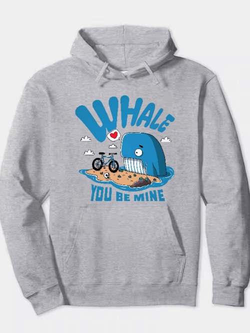 Whale You Be Mine Ocean Love Hoodie
