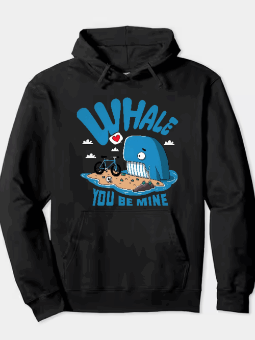 Whale You Be Mine Ocean Love Hoodie