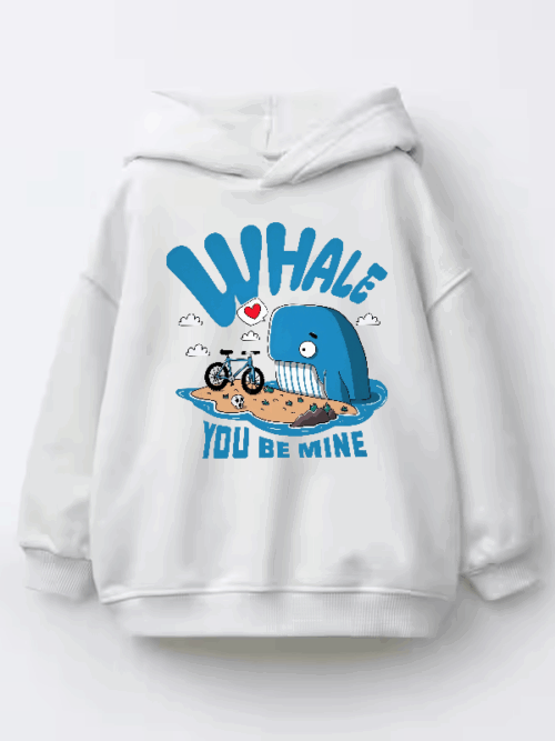 Whale You Be Mine Ocean Love Kids Hoodie
