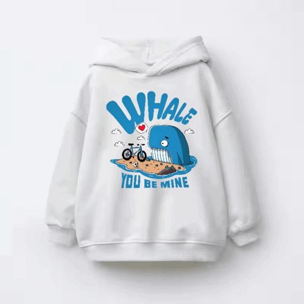 Whale You Be Mine Ocean Love Kids Hoodie