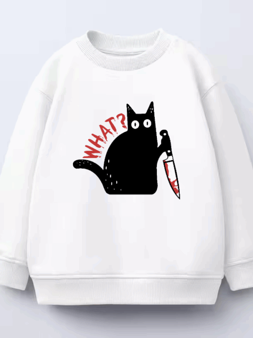 What Black Cat Knife Situation Crewneck Sweatshirt