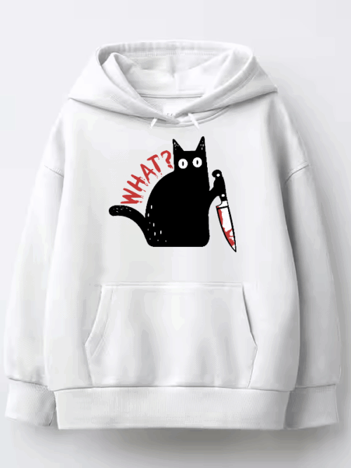 What Black Cat Knife Situation Hoodie