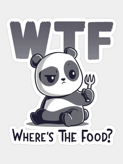 Where’s My Food Panda Energy Sticker