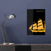 Yellow Ship Manchester City FC Black Edition Poster
